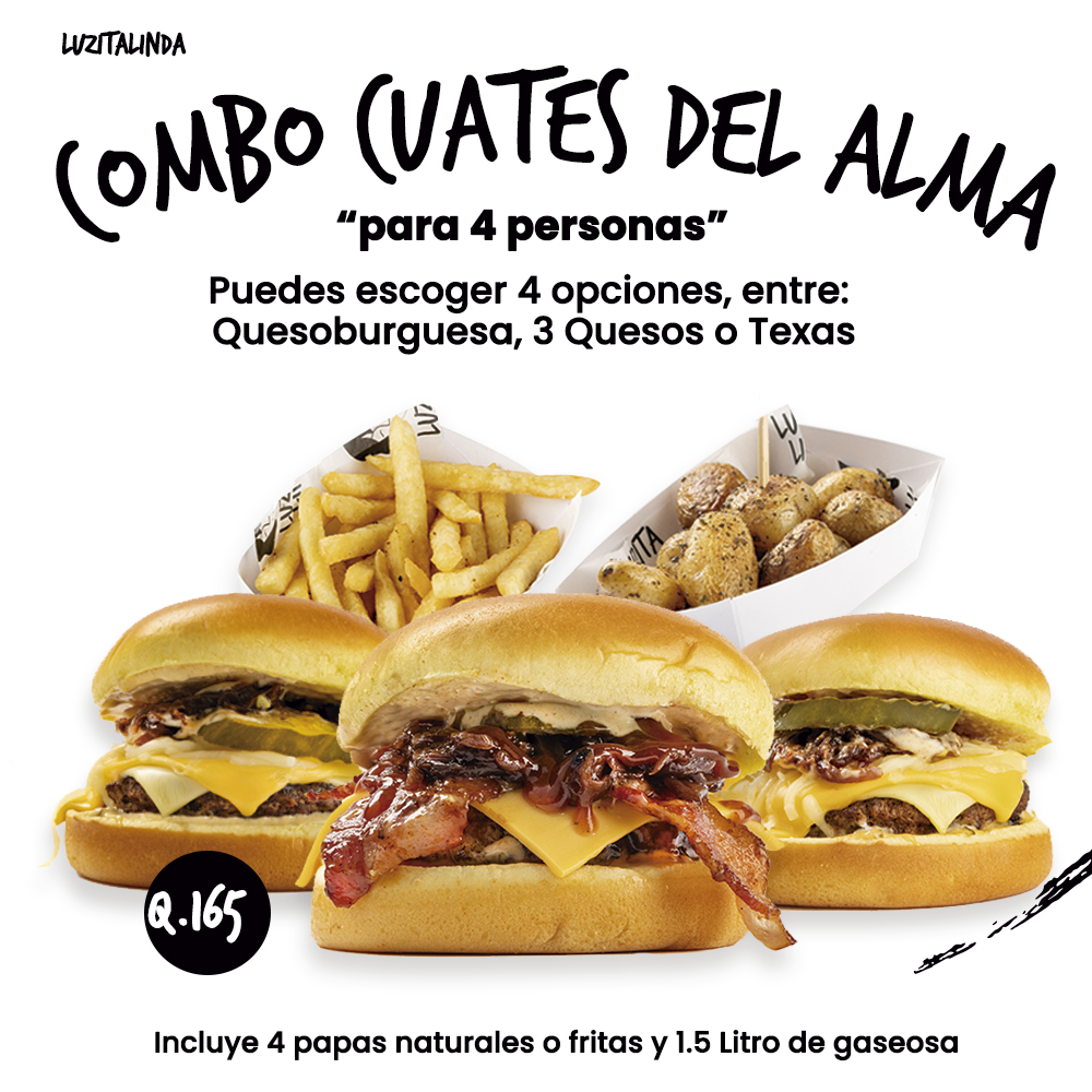 Combo de hamburguesas en Guatemala