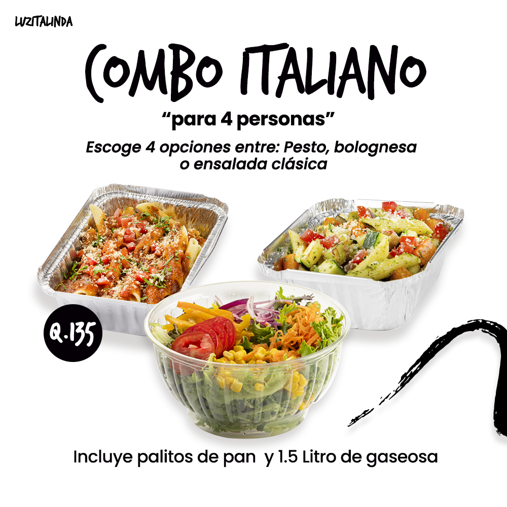 COMBO ITALIANO PASTA O ENSALADA